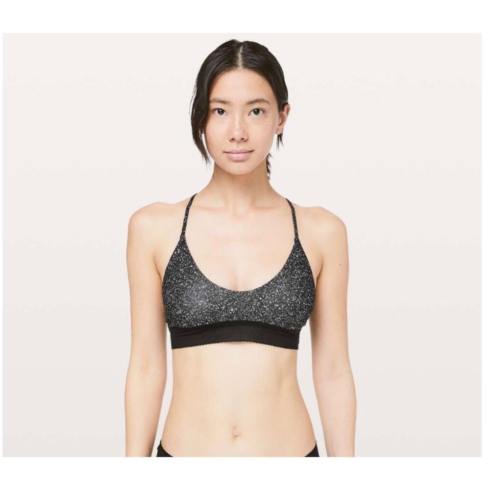 Lululemon Ever Essentials Bralette in Diffuse Starlight Black. Size Large